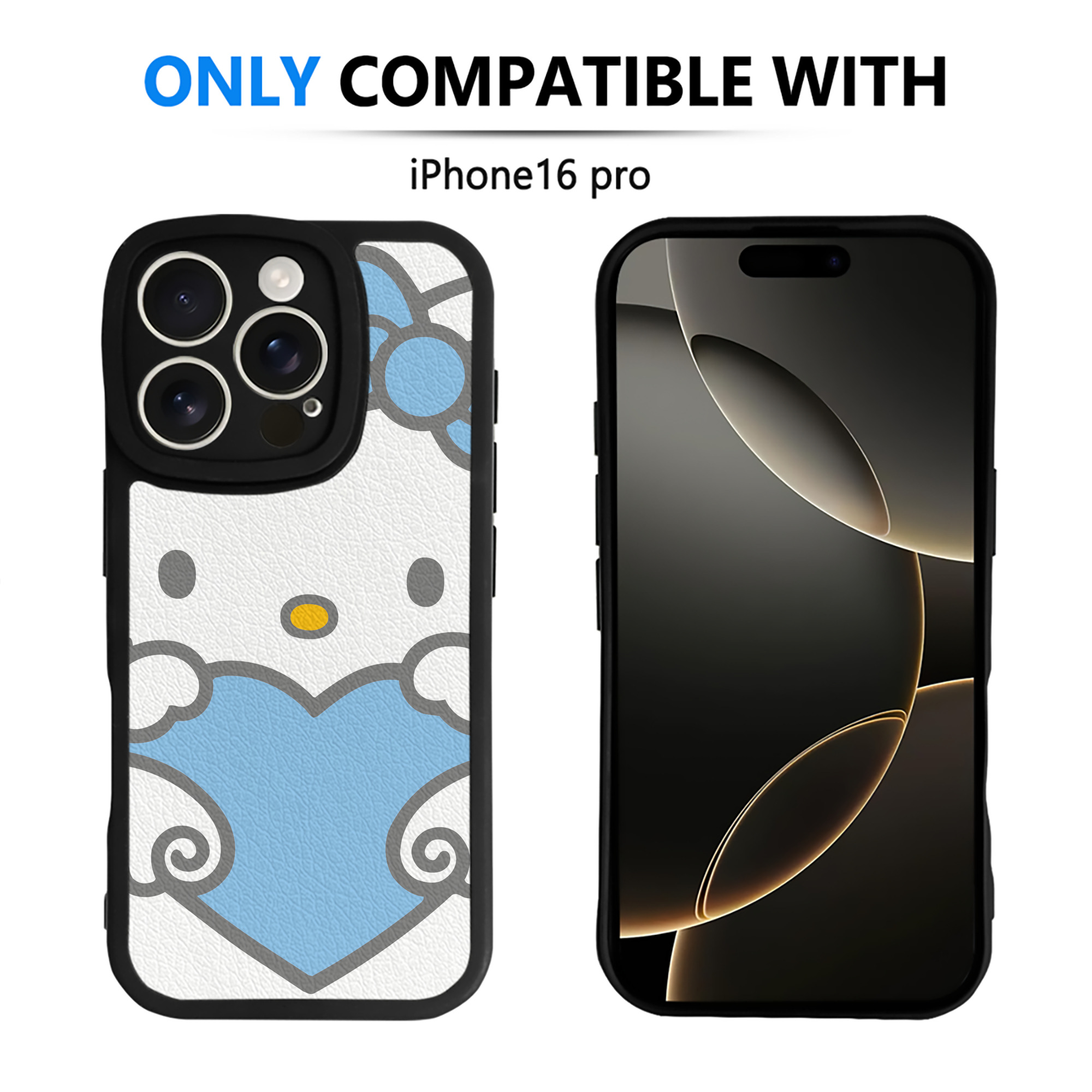 （画像用） Hello Kitty ハローキティ 【iPhone 16シリーズ対応】シリコンスマホケース（レザー調） 材質：シリコン